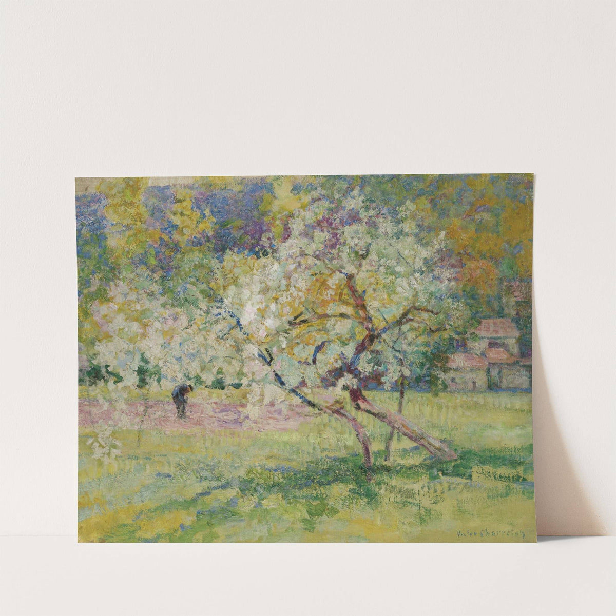 Arbres En Fleur Dans La Prairie, Auvergne by Victor Charreton