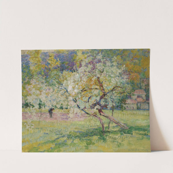 Arbres En Fleur Dans La Prairie, Auvergne by Victor Charreton