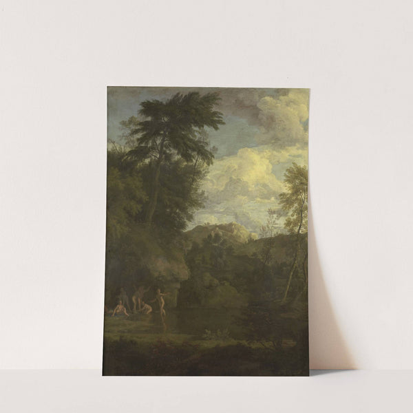 Arcadian Landscape with Diana Bathing by Johannes Glauber