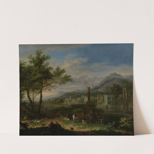 Arcadian Landscape with Fishermen (c. 1700 - c. 1749) by Jan van Huysum