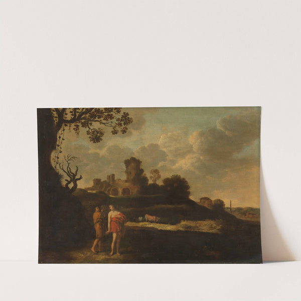Arcadian Landscape with Herdsmen and Cattle by Dirck Dalens