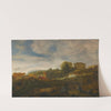 Arcadian Landscape With Resting Shepherds With Their Cattle, Antiquities Beyond by Moyses van Uyttenbroek