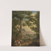 Arcadisch landschap met linksvoor kinderen met een vogel en een hond (1771) by Jurriaan Andriessen