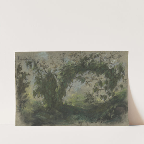 Arch of Morning Glories, Study for ‘A Basket of Flowers’ (1848–49) by Eugène Delacroix
