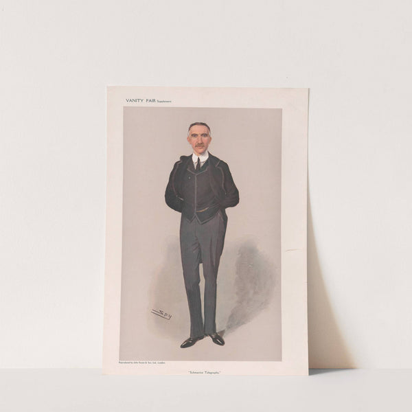 Architects and Engineers. ‘Submarine Telegraphs’. Mr. Charles Bright. 23 September 1908 (1908) by Leslie Matthew Ward