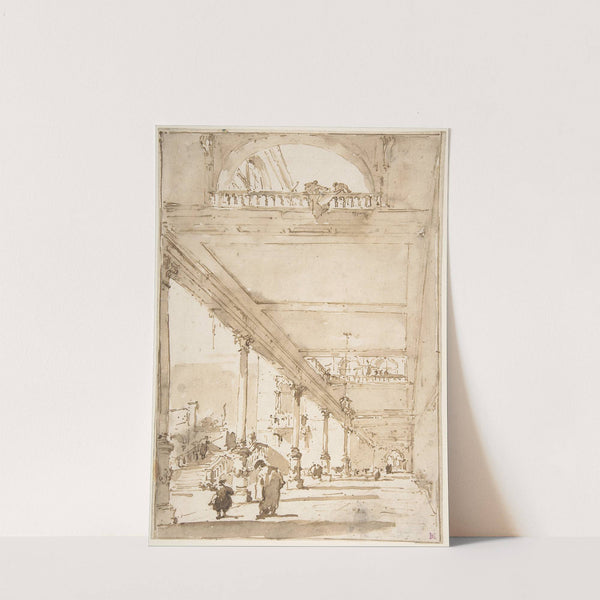 Architectural Capriccio; A Palace Colonnade. (1712–93) by Francesco Guardi