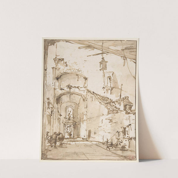 Architectural Capriccio; A Vaulted Passageway (18th century) by Francesco Guardi