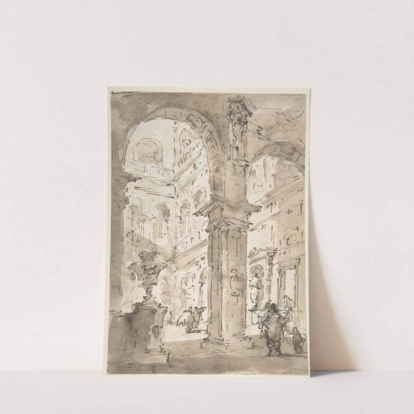 Architectural Capriccio; Courtyard of a Palace (1712–93) by Francesco Guardi