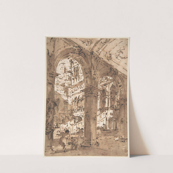 Architectural Capriccio; Courtyard of a Palace (1712–93) by Francesco Guardi