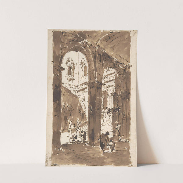 Architectural Capriccio; Courtyard of a Palace (1712–93) by Francesco Guardi