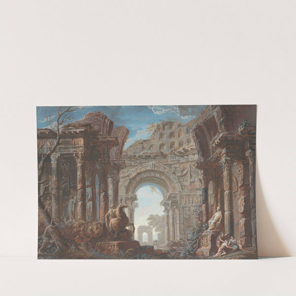Architectural Capriccio with a Monumental Arch by Giovanni Niccolò Servandoni