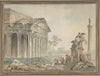Architectural Capriccio with Roman Monuments and Washerwomen