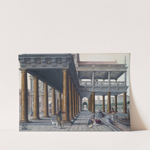 Architectural Caprice with Figures (1568) by Hans Vredeman de Vries