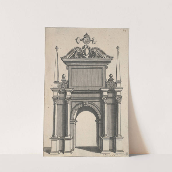 Architectural Design for an Arch with Corinthian Columns by G. Autguers