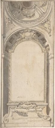Architectural Design with an Altarpiece Framed in a Niche and Surmounted by a Dome