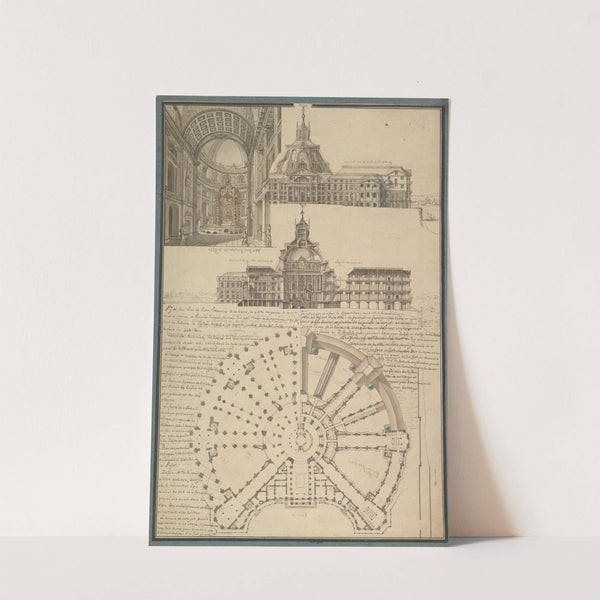 Architectural Drawing for a Chapel and Hospital by de la Maire