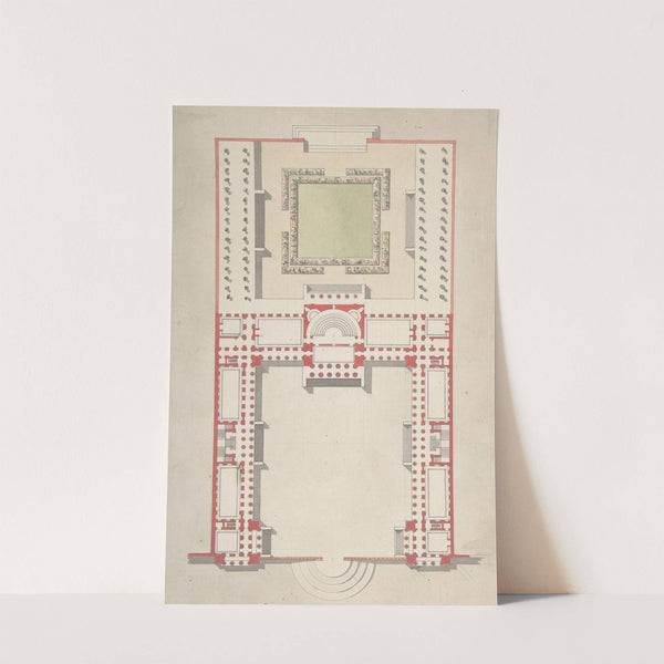 Architectural Ground Plan by Paul Guillaume Lemoine