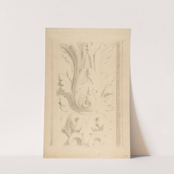 Architectural Motif; Double Acanthus Fleuron (ca. 1875) by Georges Seurat