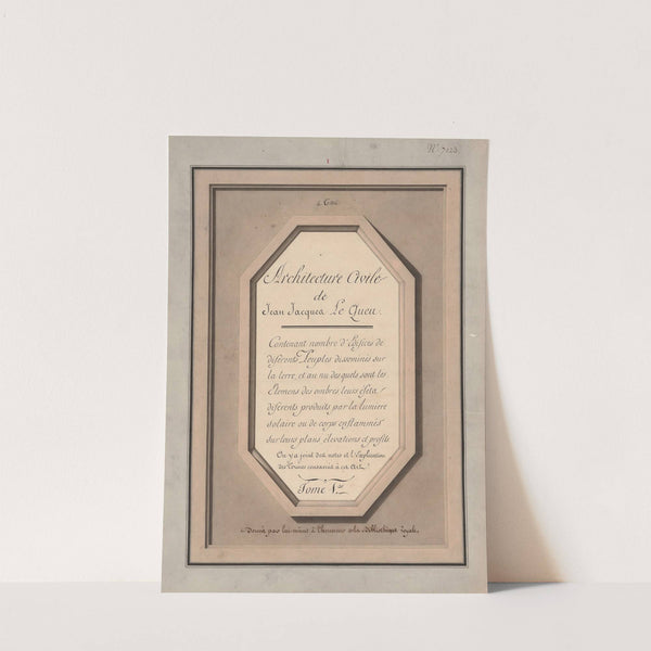 Architecture civile de Jean Jacques Le Queu – Le Titre (1777-1825) by Jean Jacques Lequeu