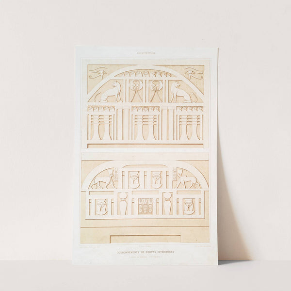 Architecture; couronnements de portes intérieures (Thèbes & Sedeinga -XVIIIe. dynastie) by Émile Prisse d'Avennes