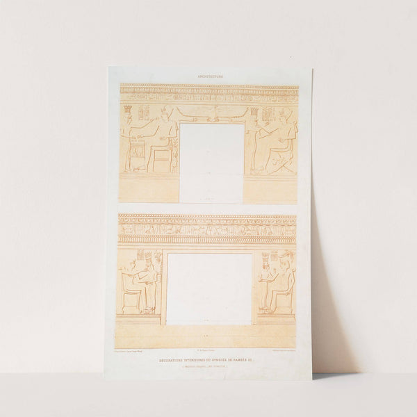 Architecture; décorations intérieures du gynecée de Ramsès III (Medineh Thabou - XXe. dynastie) by Émile Prisse d'Avennes