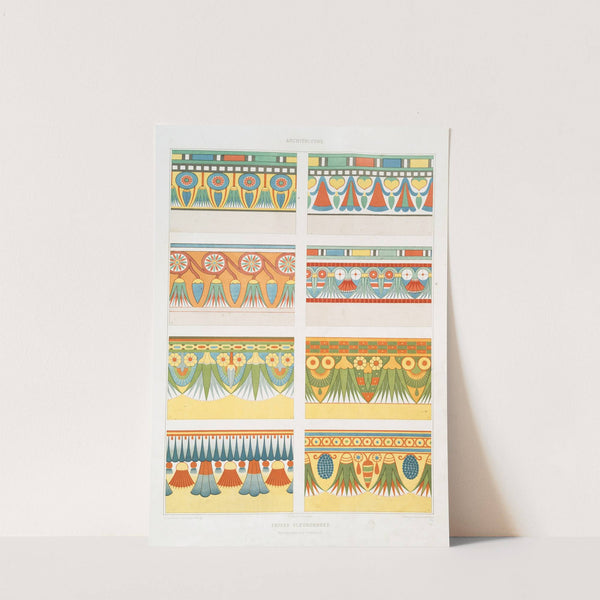 Architecture; frises fleuronnées, peintes dans les tombeaux by Émile Prisse d'Avennes