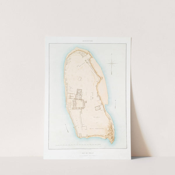 Architecture; Ile de Philæ (plan général des ruines) by Émile Prisse d'Avennes