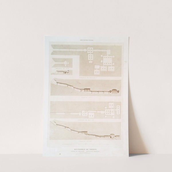 Architecture; nécropole de Thèbes ; Bîbân el-Molouk - hypogées royaux (XVIIIe. et XIXe. dynasties) by Émile Prisse d'Avennes