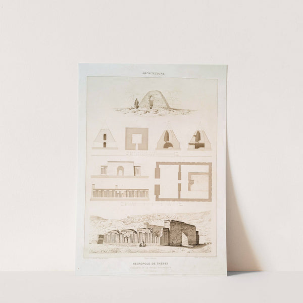 Architecture; nécropole de Thèbes ; tombeaux de la vallée d'El Assacif (XXVIe. dynastie) by Émile Prisse d'Avennes