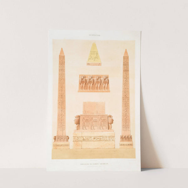 Architecture; obélisque de Ramsès — Meïamoun ; transporté de Louksor à Paris (1878) by Émile Prisse d'''Avennes