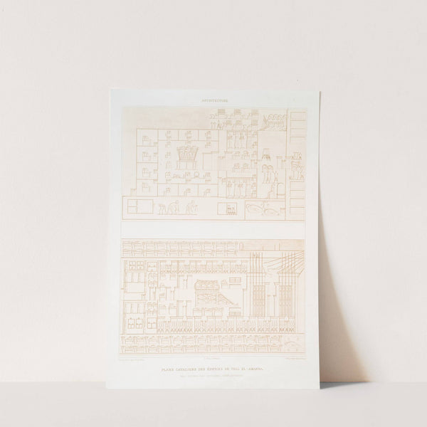Architecture; plans cavaliers des édifices de Tell el-Amarna (bas-reliefs des hypogées — XVIIIe. dynastie) (1878) by Émile Prisse d'''Avennes