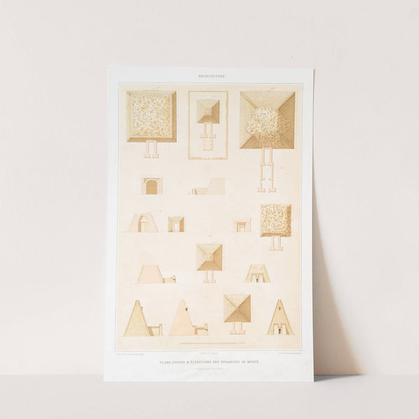 Architecture; plans, coupes & élévations des pyramides de Méroé (époque des Ptolémées) (1878) by Émile Prisse d'''Avennes