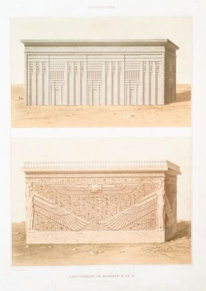 Architecture; sarcophages de Menkare & de Ai (IVe. et XVIIIe. dynasties) — size preview