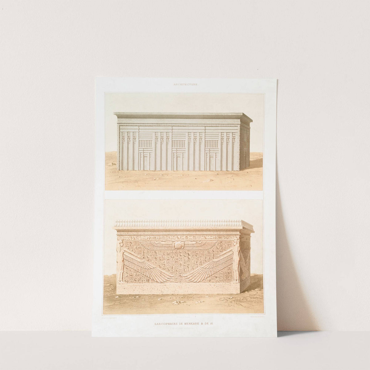 Architecture; sarcophages de Menkare & de Ai (IVe. et XVIIIe. dynasties) (1878) by Émile Prisse d'''Avennes