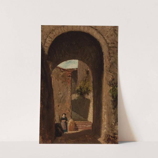 Archway with Woman (circa 1865) by Elihu Vedder