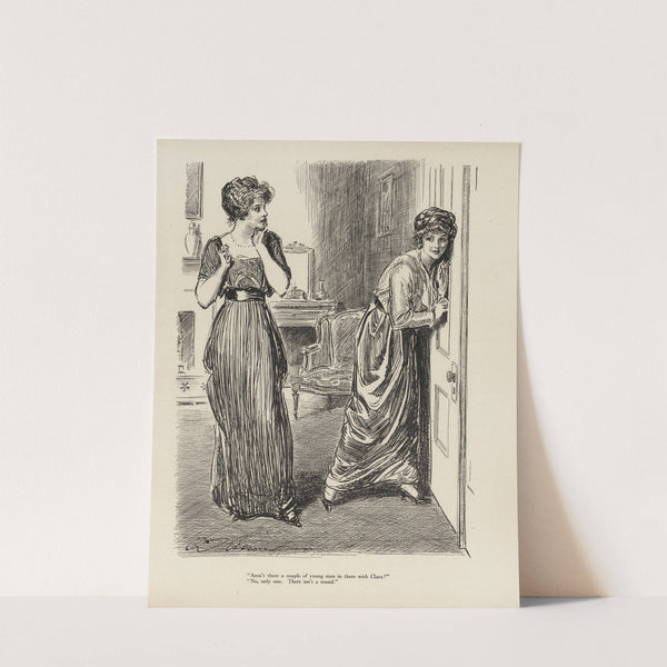 ‘Aren’t there a couple of young men in there with Clara’ (1916) by Charles Dana Gibson