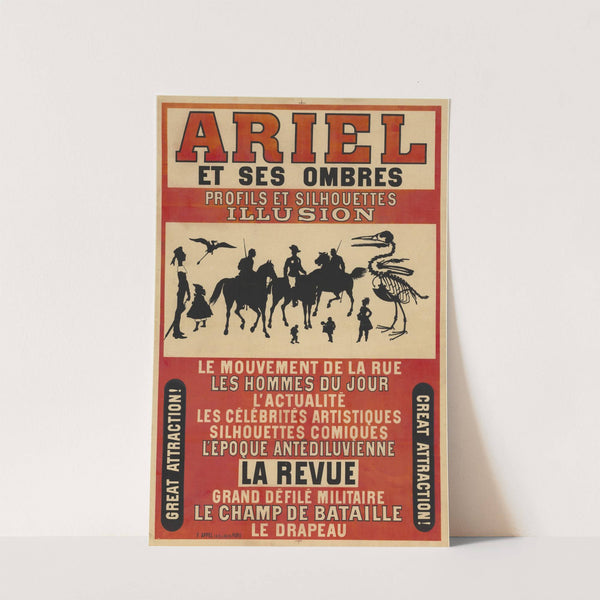 Ariel et ses ombres, profils et silhouettes, illusion (1890-1900) by Lith. F. Appel