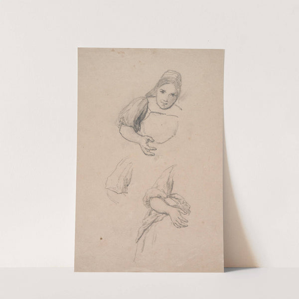 Arm position of the listening Black Forest woman by Johann Baptist Kirner