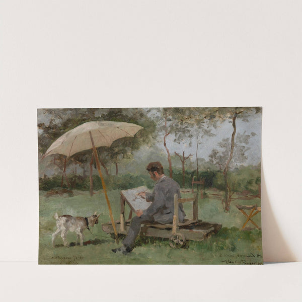 Armand Heins Painting Outdoors by Theo van Rysselberghe