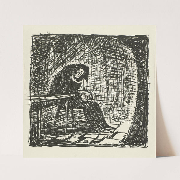 Arme oude vrouw by Henri Braakensiek