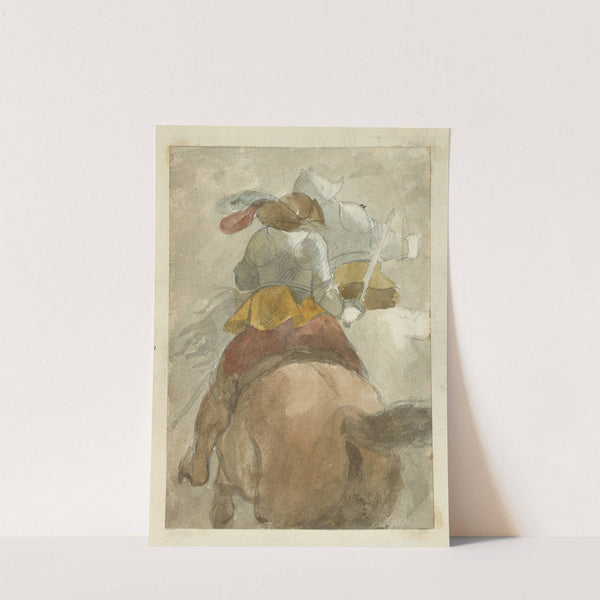 Armored figure on horseback by Stewart Watson