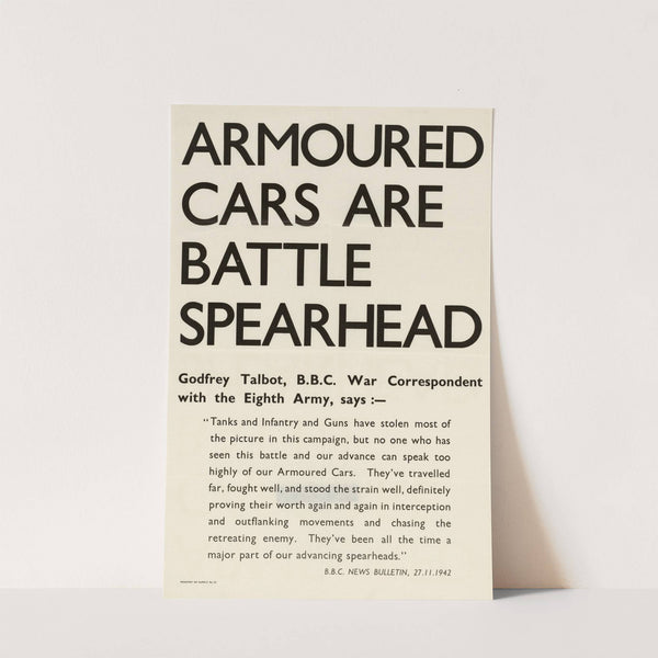Armoured Cars are Battle Spearhead by Anonymous