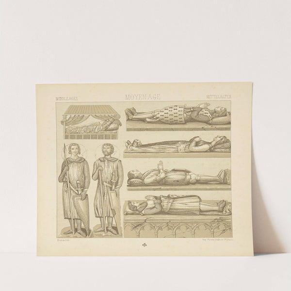 Armures des chevaliers et divers – d’apres des pierres tombales (1876-1888) by Auguste Racinet