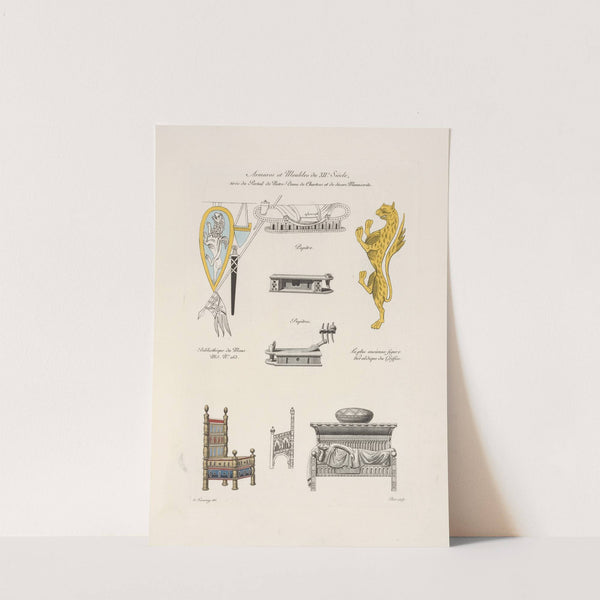 Armures et meubles du XIIe. siècle, tirés du portail de Notre-Dame de Chartres et de divers manuscrits. by Nicolas Xavier Willemin