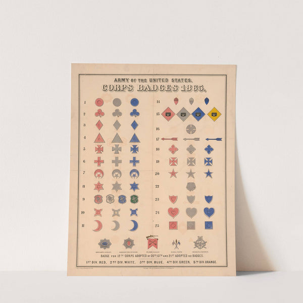Army of the United States. Corps badges, 1865 (1883) by S. D. Newcomb