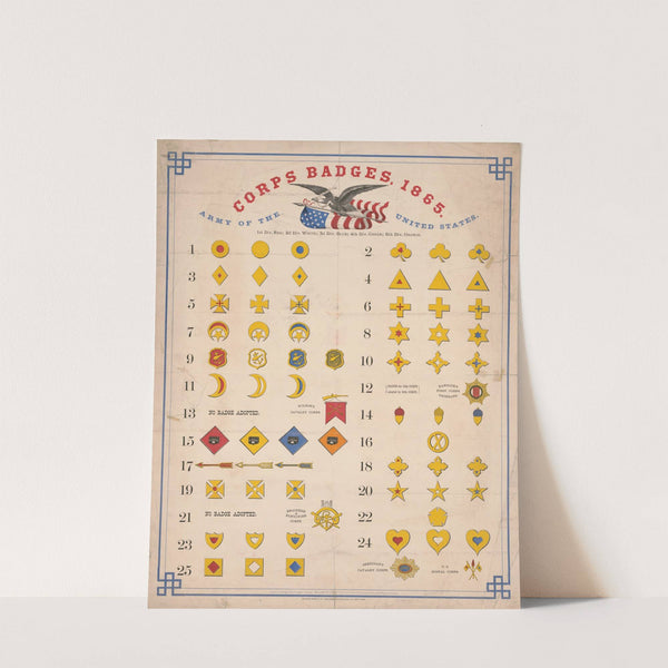 Army of the United States, corps badges, 1865 (1868) by Bootes & Gray