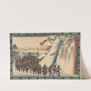 Army Rounding Hill in Snow (19th century) by Andō Hiroshige