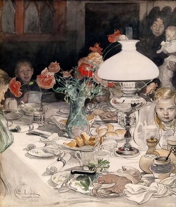 Around the Evening Lamp