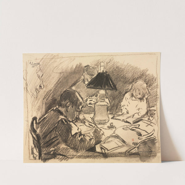 Around the Lamp (1888) by Auguste Louis Lepère