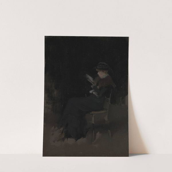 Arrangement in Black; Girl Reading (ca. 1880–90) by James Abbott McNeill Whistler